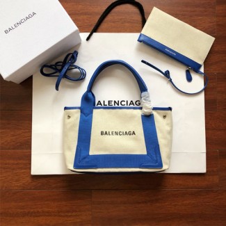 발렌시아가 스몰 사이즈 코튼 캔버스 339933 블루