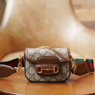 구찌 홀스빗 1955 스트랩 지갑 숄더백 699760 브라운