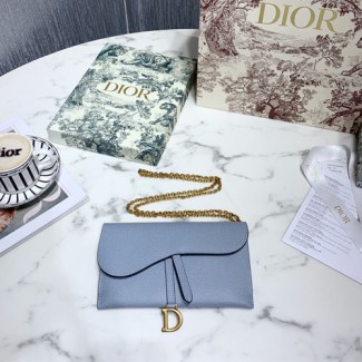 디올 가죽 새들 클러치백 S5614 민트
