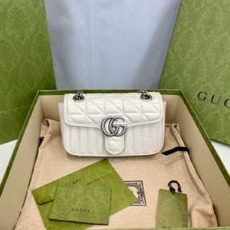구찌 GG 마몽 미니 숄더백 446744 화이트