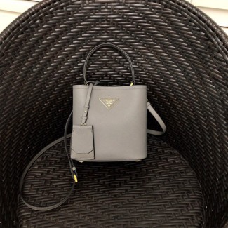 프라다 두블레 버킷백 스몰 1BA217 그레이