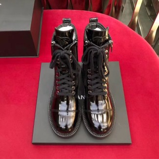 샤넬 레이스업 페이턴트 G34105 블랙