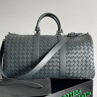 보테가  미디엄 인트레치아토 더플 백 650066 그린
