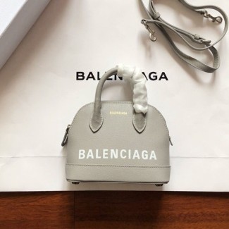 발렌시아가 빌 탑 핸들 백 XXS 550646 그레이