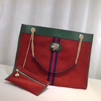 구찌 타이거 헤드 라지 토트백 537219 레드