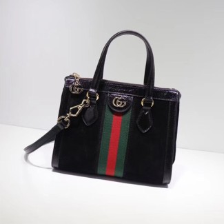 구찌 오피디아 스몰 GG 토트백 547551 스웨이드 블랙