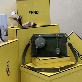 펜디 바이 더 웨이 미디엄 스웨이드 보스턴백 8BL124 그린