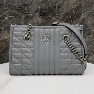 구찌 GG 마몽 스몰 토트백 681483 그레이