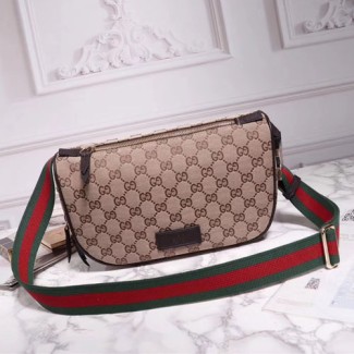 구찌 GG캔버스 남녀공용 힙색/크로스백 449182 베이지