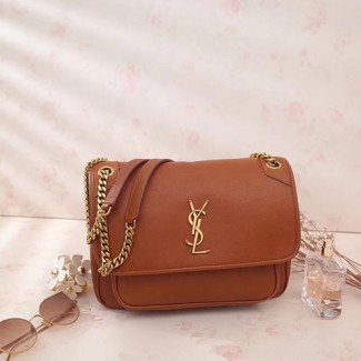 입생로랑 니키 미듐 체인백 498913 브라운