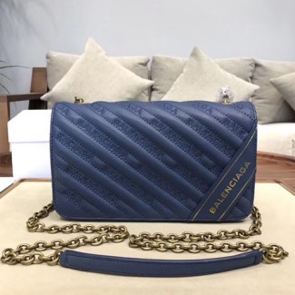 발렌시아가 블랭킷 체인 미니백 502027 네이비